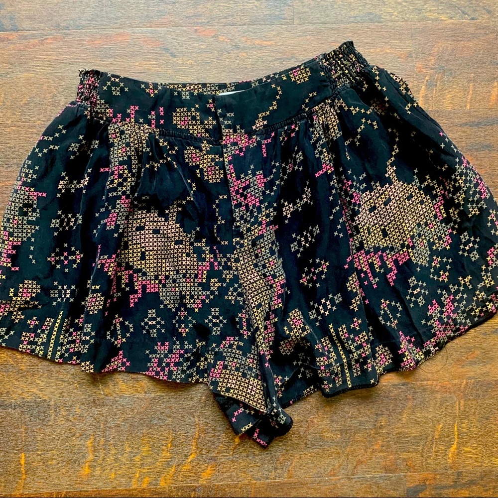 Parker printed silk soft shorts
